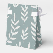 あなたのロゴを追加するセージ緑の葉の葉植物植物 フェイバーボックス (裏面サイド)