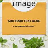 あなたのロゴを追加プロモカスタマイズ可能なマカロニ&チーズ キッチンタオル (折り畳み)