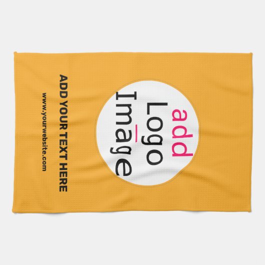 あなたのロゴを追加プロモカスタマイズ可能なマカロニ&チーズ キッチンタオル (横)