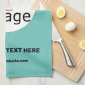 あなたのロゴを追加プロモカスタマイズ可能な新鮮なミントグリーン キッチンタオル (四つ折り)