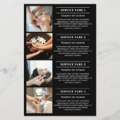 あなたのロゴを黒くする サービス 美容院 マーケティング チラシ (裏面)