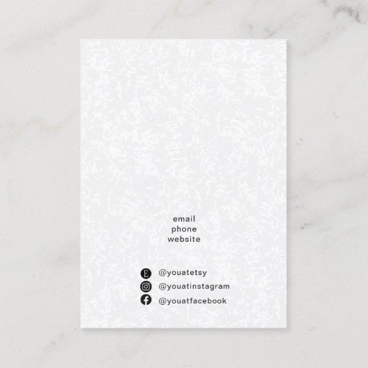 あなたのロゴイヤリングとネックレスのディスプレイホルダー 名刺 (裏面)