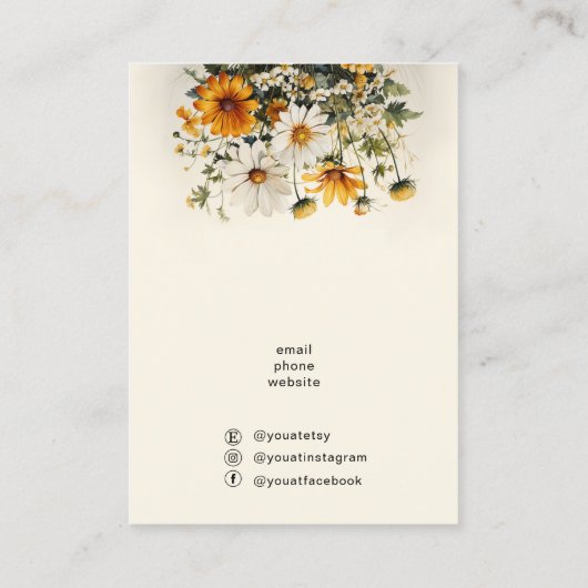 あなたのロゴイヤリングとネックレスのディスプレイホルダー 名刺 (裏面)