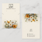 あなたのロゴイヤリングとネックレスのディスプレイホルダー 名刺 (正面/裏面)