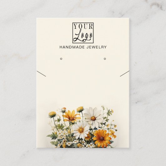 あなたのロゴイヤリングとネックレスのディスプレイホルダー 名刺 (正面)