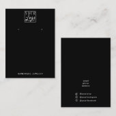 あなたのロゴイヤリングとネックレスのディスプレイホルダー 名刺 (正面/裏面)