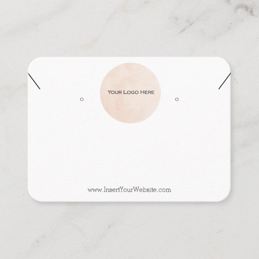 あなたのロゴイヤリングネックレスコンボ表示カード 名刺 (正面)