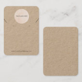 あなたのロゴイヤリング&ネックレスコンボ表示カード 名刺 (正面/裏面)