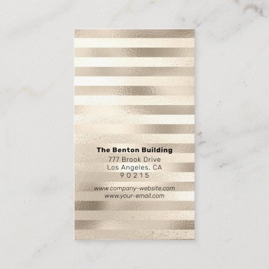 あなたのロゴエレガントプロフェッショナルプラチナ剥がした2 名刺 (裏面)