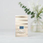 あなたのロゴエレガントプロフェッショナルプラチナ剥がした3 名刺 (スタンド正面)