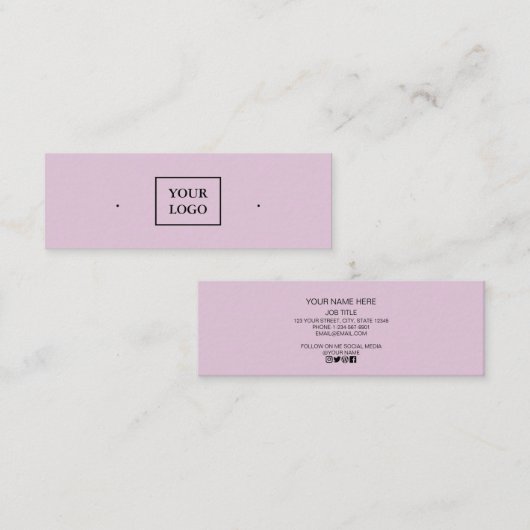 あなたのロゴカスタムイヤリングを作成 スキニー名刺 (正面/裏面)