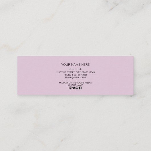 あなたのロゴカスタムイヤリングを作成 スキニー名刺 (裏面)