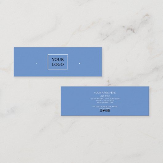 あなたのロゴカスタムイヤリングを作成 スキニー名刺 (正面/裏面)