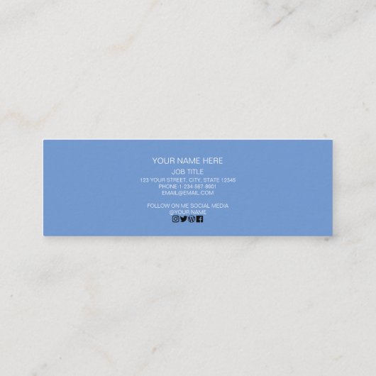 あなたのロゴカスタムイヤリングを作成 スキニー名刺 (裏面)