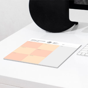 あなたのロゴカラフルの無シンプル料ウィークリープランナー ノートパッド