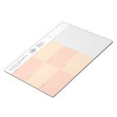 あなたのロゴカラフルの無シンプル料ウィークリープランナー ノートパッド (アングル)