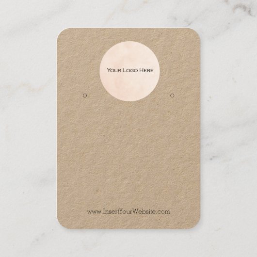 あなたのロゴクラフトイヤリング表示カードホルダー 名刺 (裏面)