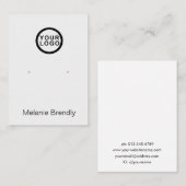 あなたのロゴシルバーブラックジュエリーイヤリングディスプレイ 名刺 (正面/裏面)