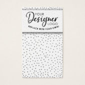 あなたのロゴシルバー紙吹雪イヤリングホルダーディスプレイ (正面)