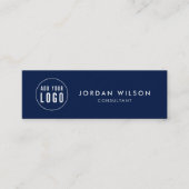 あなたのロゴシンプルな最小主義の編集可能色を加えて下さい スキニー名刺 (正面)