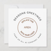 あなたのロゴシンプルの企業のクリスマス広場 シーズンカード (正面)