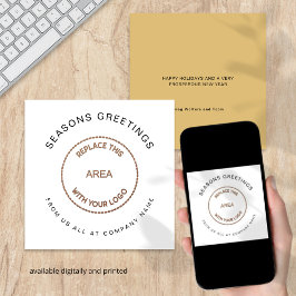 あなたのロゴシンプルの企業のクリスマス広場 シーズンカード