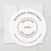あなたのロゴシンプルの企業のクリスマス シーズンカード (正面)