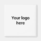 あなたのロゴシンプルはミニマルクラシックラウンドスティック マグネット (正面)