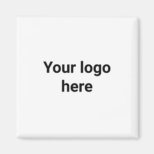 あなたのロゴシンプルはミニマルクラシックラウンドスティック マグネット (正面)