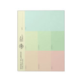 あなたのロゴシンプルパステルアンデートウィークリープランナー ノートパッド (回転)