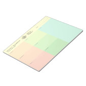 あなたのロゴシンプルパステルアンデートウィークリープランナー ノートパッド (アングル)