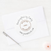 あなたのロゴスモールクラフトビジネスのウェブサイト ラウンドシール (封筒)