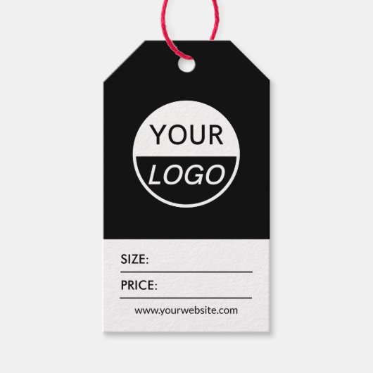 あなたのロゴソーシャルメディアのモダン価格ギフトラベル ギフトタグ (正面)