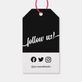 あなたのロゴソーシャルメディアのモダン価格ギフトラベル ギフトタグ (裏面)