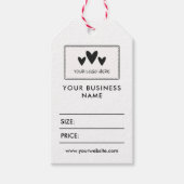 あなたのロゴソーシャルメディア価格ギフトラベル ギフトタグ (正面)