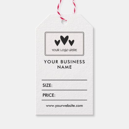 あなたのロゴソーシャルメディア価格ギフトラベル ギフトタグ (正面)