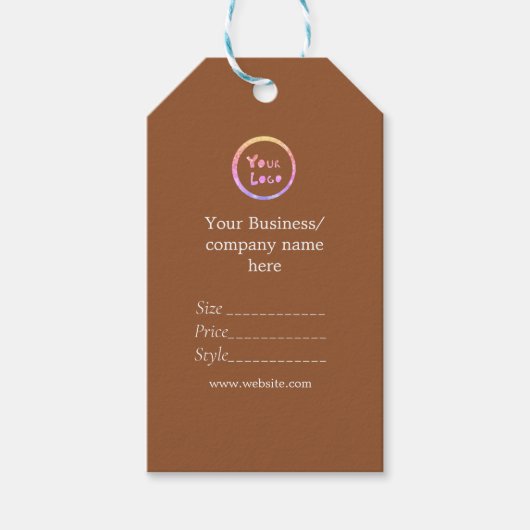 あなたのロゴソーシャルメディアQRコード価格ラベル ギフトタグ (正面)