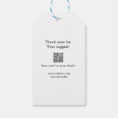 あなたのロゴソーシャルメディアQRコード価格ラベル ギフトタグ (裏面)