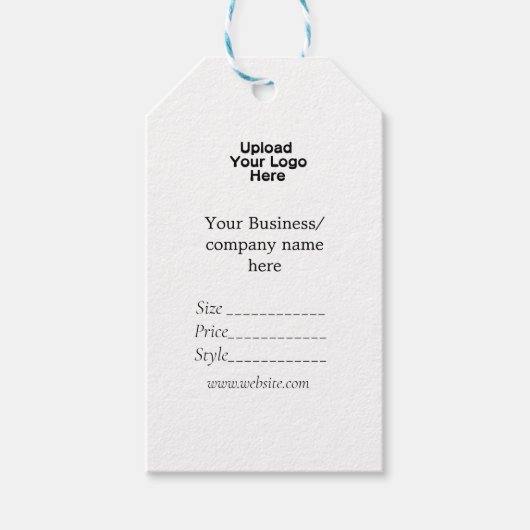 あなたのロゴソーシャルメディアQRコード価格ラベル ギフトタグ (正面)