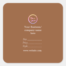 あなたのロゴソーシャルメディアQRコード価格ラベル スクエアシール