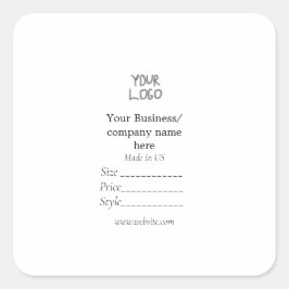 あなたのロゴソーシャルメディアQRコード価格ラベル スクエアシール