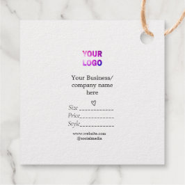 あなたのロゴソーシャルメディアQRコード価格ラベル フェイバータグ