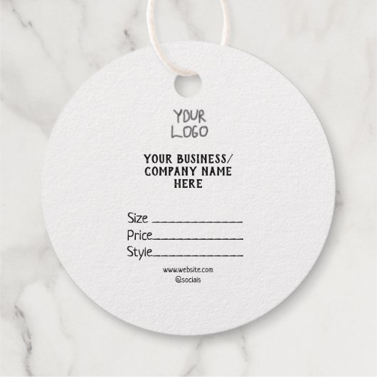 あなたのロゴソーシャルメディアQRコード価格ラベル フェイバータグ (裏面)