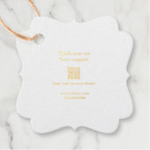 あなたのロゴソーシャルメディアQRコード価格ラベル フェイバータグ (正面)