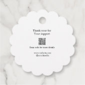 あなたのロゴソーシャルメディアQRコード価格ラベル フェイバータグ (裏面)