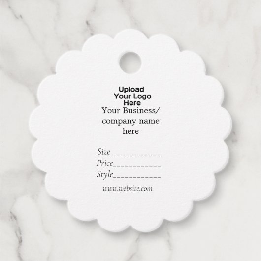 あなたのロゴソーシャルメディアQRコード価格ラベル フェイバータグ (正面)