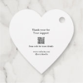 あなたのロゴソーシャルメディアQRコード価格ラベル フェイバータグ (裏面)