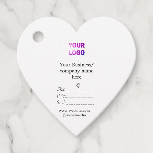 あなたのロゴソーシャルメディアQRコード価格ラベル フェイバータグ (正面)