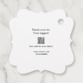 あなたのロゴソーシャルメディアQRコード価格ラベル フェイバータグ (裏面)