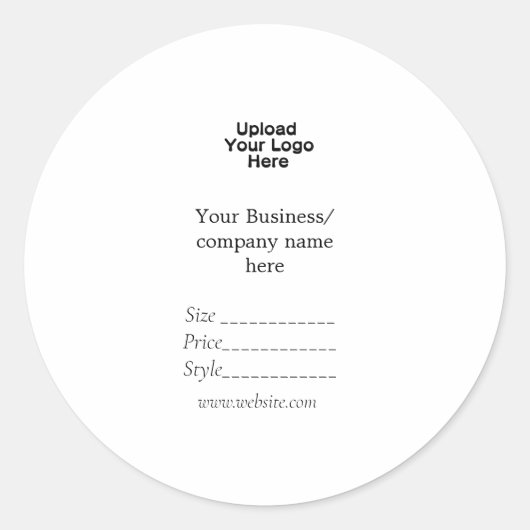 あなたのロゴソーシャルメディアQRコード価格ラベル ラウンドシール (正面)